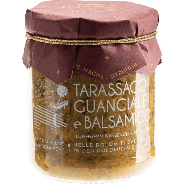 alpe_magna_sugo_tarassaco_guanciale_balsamico Sugo Tarassaco Guanciale e Balsamico