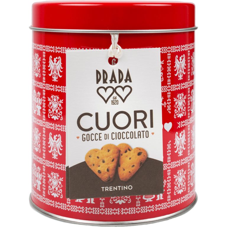 Cuori con Gocce di Cioccolato Latta